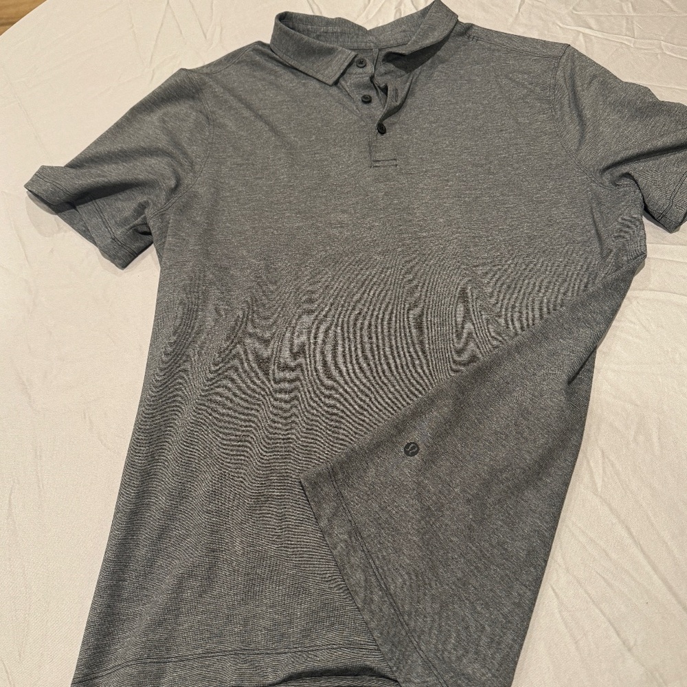 Lululemon Evolution Short-Sleeve Polo | L | Heathered Grey